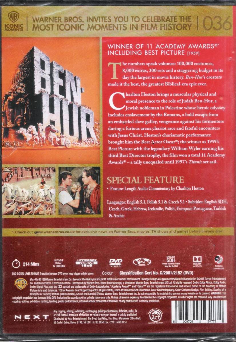Movies - Ben-Hur (1959) [DVD] for sale in Durban (ID:617734343)